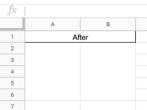 Merge vertically in Google Sheets - after merging cells